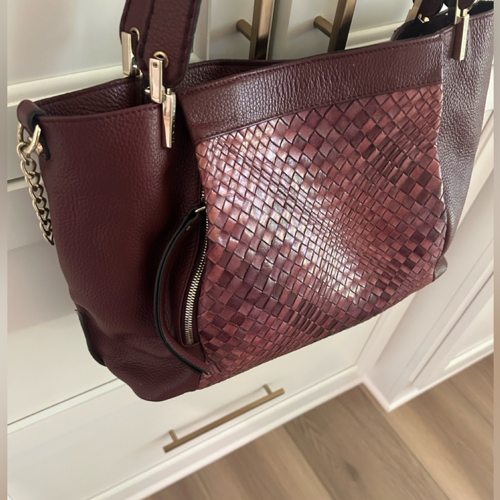 Made in Italy Burgundy Shoulder Bag